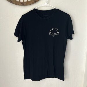 Quicksilver Waterman Collection Fish Graphic Black T Shirt Medium